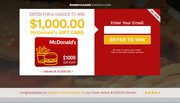 Sweepstakes A Month - McDonalds